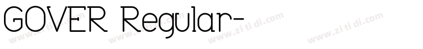GOVER Regular字体转换